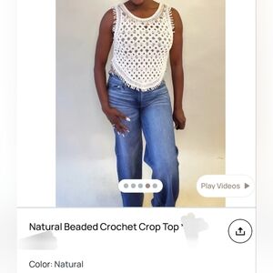 Natural Crochet Crop Top